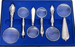 Magnifying Glasses Set Of 6 Ornate Handles Different Size Lenses New. Fixed Price $19.95.