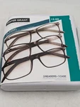 Foster Grant Design Optics Classic Reader Reading Glasses, 3 Pack & Case +2.00. Fixed Price $9.00.