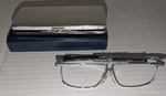 Kanda Slimfold Reading Glasses Frame Only Foldable Compact Pewter Colored Metal. Fixed Price $35.00.