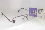 Dr. Dean Edell Reading Glasses Aviator Silver Half Rimless Spring +1.00 #50820. Fixed Price $10.29.