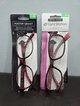 Foster Grant Sight Station Allegra Red Paisley +1.50 Reading Glasses Reader 2PC. Fixed Price $18.99.