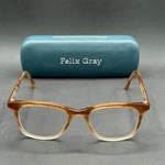 Felix Gray Hopper C64 Blue-light Readers Brown Grain Fade 49-18-145 Euc W/ Case. Fixed Price $32.95.