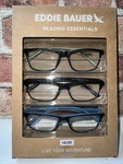 Eddie Bauer Designer Reading Glasses 3 Pack Readers +2.00 Black/brown/black. Fixed Price $29.99.