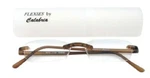 Calabria Flexie Low Profile 714 Reading Glasses&slim CASE+2.25 Root Beer Brown. Fixed Price $19.95.