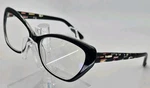 Zenni +1.75 Reader Glasses Black Multicolor Cat Eye 57-17-145 Womens R2. Fixed Price $13.75.