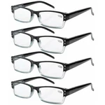 Eyekepper 4 Pack Reading Modern Eyeglasses Spring Hinges Rectangular. Fixed Price $16.99.