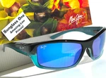 Maui Jim Barrier Reef Blue With Turquoise Polarized Lens Sunglass B792-06C. Fixed Price $238.88.