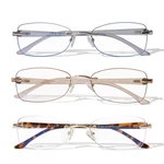 Zesaker Rimless Reading Glasses For Women, Rectangle Blue Light Blocking Readers. Fixed Price $34.48.
