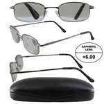 Men's Hi Power Reading Glasses Silver Frame & Case +6.00 Magnification Lens. Fixed Price $10.99.
