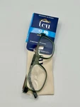 Icu Eyewear Bolton Reading Glasses +2.50 W/ Case Muted Green Gray New. Fixed Price $15.00.
