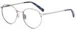 Elton John Chopin 2 Designer Reading Glasses Platinum Silver Blue Grey Round 50M. Fixed Price $79.95.