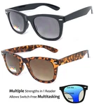 Square Progressive Reading Sunglasses Strengths Reader +1.00 +3.00 Unisex. Fixed Price $26.95.
