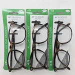 Lot Of 3 M Readers Innovation 1.75 Reading Glasses W/case Twilight Tortoiseshell. Fixed Price $39.00.