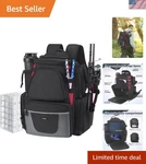 Ergonomic Fishing Backpack With Adjustable Straps & Hard Molded Sunglasses Case. Fixed Price $93.59.