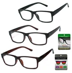 Square Frame Multi Focus + Reading Glasses 3 Powers 1 Reader Spring Hinges. Fixed Price $15.99.