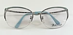 Vtg Welling Eyewear Monique 55-17 Silver Light Blue Semi Rimless Women's Frame. Fixed Price $35.99.