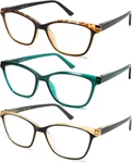 Reading For Women, 3-PACK Blue Light Computer Eyeglasses, Cat-eye Fashio. Fixed Price $34.79.