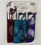 3 Pcs 2.5 Reading Glasses W/case Ladies Women Xtra Sight. Fixed Price $9.99.