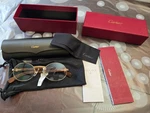Cartier Premi De 53MM Gold Plated Oval Glasses Authentic CT0464S. Fixed Price $2100.00.