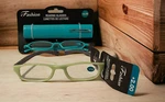 Fashion Womens +2.00 Reading Glasses Carrying Case Blue Green Pair. Fixed Price $9.00.