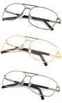 Unisex Metal Frame Pilot Full Clear Lens Reading Glasses Spring Temple RE180. Fixed Price $13.99.