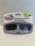 Coppertone Polarized Clip-on Sunglasses Rectangle Small Black Lense 100% Uva Uvb. Fixed Price $7.00.