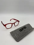 Izipizi Red Reading Glasses +1.00 Diopter Pd 61MM With Case - Excellent H2. Fixed Price $22.50.