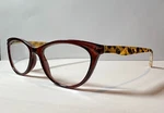 Lulu Guinness Readers LR07 2.5X Leopard Design Oval Full Rim 51-17-125MM. Fixed Price $40.00.