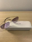 Lian San +3.50 Reading Glasses With Case Light Purple Flexible Wire Frame. Fixed Price $29.99.
