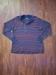Vtg Eddie Bauer Fair Isle Pattern Sweater Half-zip Women's Xxl Fits Mens. Fixed Price $49.99.