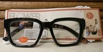 Flower Peach Blossom Readers Reading Glasses Shiny Black +3.00. Fixed Price $12.99.