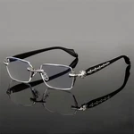 Frameless Blue Light Glasses Rectangular Anti Glare Computer Eyewear. Fixed Price $24.95.