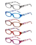 Jolisu 5-PACK Reading Glasses For Women, Spring Hinges, Blue Light, Readers. Fixed Price $31.66.