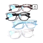 Henotin Blue Light Blocking Square Reading Glasses 4-PACK Multicolor +2.25. Fixed Price $13.99.