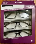 Foster Grant Reading Glasses 3-PACK +1.50 New Damaged Box Design Optics. Fixed Price $13.29.