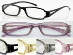 Reading Glasses +0.50 +4.00 Memory TR90 Plastic Cut-out Arm Lightweight Style L5. Fixed Price $8.93.