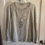 Loft Women's Crew Neck Sweater Owl With Glasses Preppy Kidcore Novelty Cute Twee. Fixed Price $12.88.
