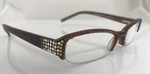 Jimmy Crystal Brown Frame Reading Glasses W/ Topaz Swarovski JCR151, +1.50 Lens. Fixed Price $65.00.