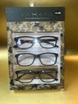 Tahari Premium 3-PACK Reading Glasses Multi Color +3.00 (blue/black/green). Fixed Price $22.29.