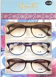 Nanette Lepore 3 Pack Premium Reading Glasses Readers +1.50+2.00+2.50 New. Fixed Price $39.99.