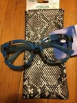 Cool Crystal Vision Reading Glasses +1.75 Blue Swirl W/case. Fixed Price $21.90.