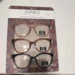 Jones New York Cat Eye Reading Glasses +2.00 Strength 3-PACK Brown Black Clear. Fixed Price $20.00.