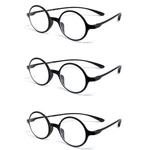 Calabria 721 Flexie Round Reading Glasses +3.00 Ebony Pack Unisex TR90 Bendabl. Fixed Price $88.12.