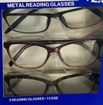 Foster Grant Design Optics Metal Reading Glasses (+2.50). Fixed Price $9.99.