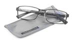 Foster Grant Ti-tech Reading Glasses With Case TI104 Gun +2.50 55/17-140. Fixed Price $19.99.