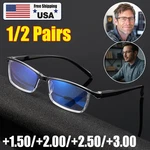 1/2X Executive Style Reading Glasses Durable Readers With Blue Light Filtering. Fixed Price $9.98.