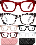 Ccvoo Blue Light Reading Glasses Women 2.25 Readers Spring Hinge, 6 Pack. Fixed Price $19.99.