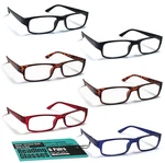 6 Pack Reading Glasses By Boost Eyewear, Traditional Frames In, Assorted (+1.75). Fixed Price $14.99.