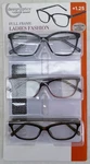 Designoptics By Foster Grant 3PK Full Frame Ladies Square Reading Glasses +1.25. Fixed Price $13.99.