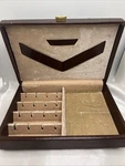 Vintage Lord Buxton Jewelry Case Brown Single Tier Coat Of Arms Lion. Fixed Price $15.40.